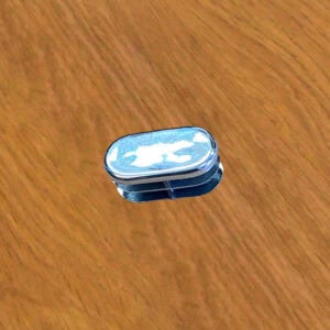 Flat Oval Tube Chrome Finish End Cap