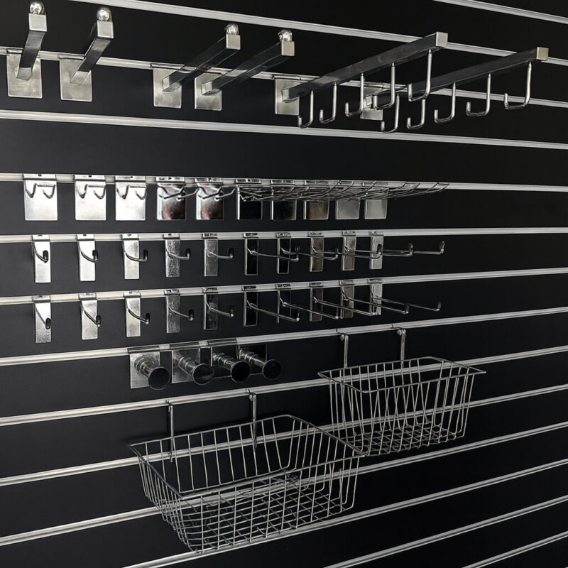 Garage Storage Black Slatwall Kit 5 Panels