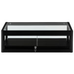 Countertop Glass Showcase Black Front View