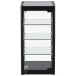 Countertop Glass Showcase Black front view (Large)