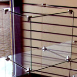 Empty Glass Cube Display