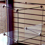 Glass Cube Display in Window