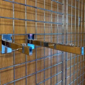 Gridwall glass shelf brackets