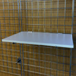MDF shelf designed for Gridwall in white melamine finish