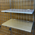 MDF shelves for Gridwall, white or maple finishes