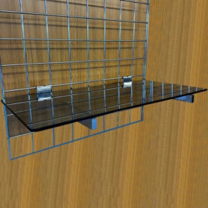 Tinted Gridwall Glass Shelves