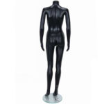Headless Female Shop Mannequin Matt Black Rear