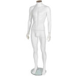 Male Shop Mannequin Matt White Headless With Arms