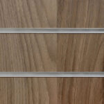 Light Walnut Slatwall Panels Close Up