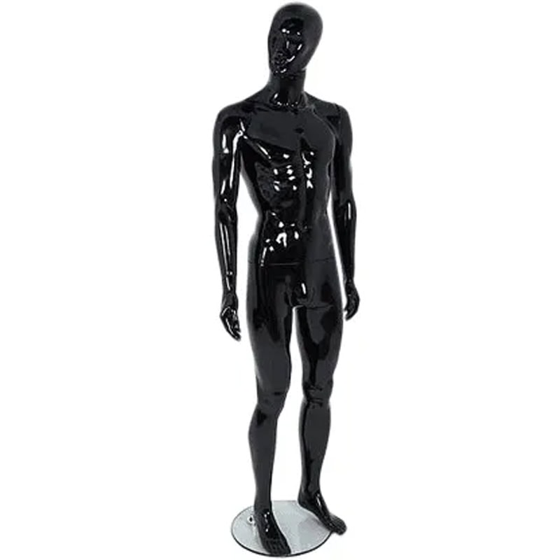 Male Abstract Mannequin Gloss Black - Uni-Shop Male Abstract Mannequin Gloss Black