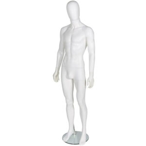 Male Egg Head Mannequin Matt White
