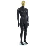 Single Male Gold Egg Head Mannequin Matt Black