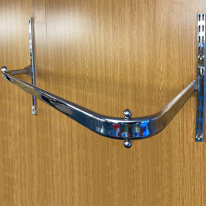 Twin Slot Oblique Angle Clothing Rail