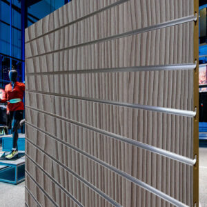 Pino Grey Slatwall Panels Aluminium Inserts