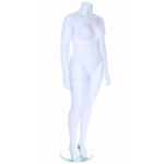 Plus Size Headless Female Mannequin Matt White Front