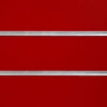 Red Slatwall Panels Close Up