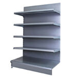 Retail Wall Shelving Unit - Silver
