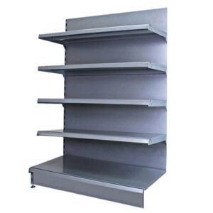Retail Wall Shelving Unit - Silver