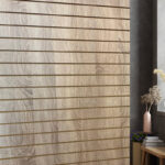 Rustic Oak Slatwall Panels In Home