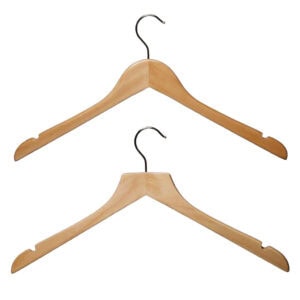 Wooden Shaped Tops Hangers (Box Of 100)