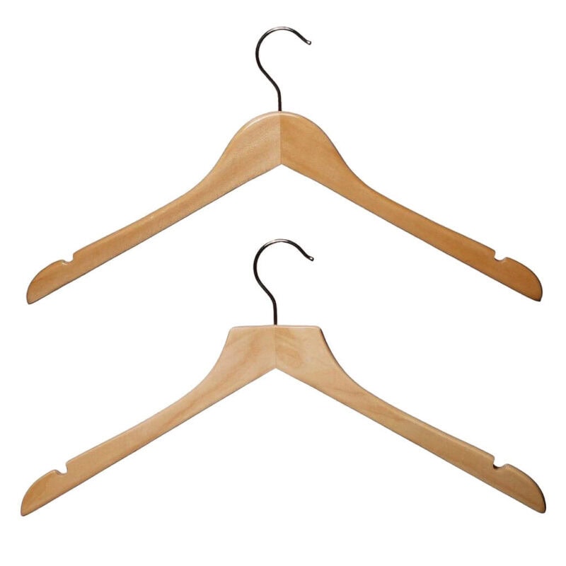 Wooden Shaped Tops Hangers (Box Of 100)
