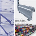 Silver Double Sided Metal Slatwall Gondola Bay Shelves