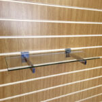 Slatwall Glass Shelf Brackets (Assorted Sizes) 2 Bracket Example