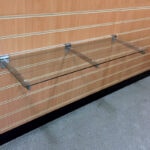 Slatwall Glass Shelf Brackets (Assorted Sizes) 3 Bracket Example