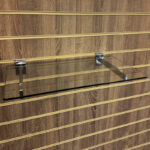 Slatwall Glass Shelves (600mm Wide)