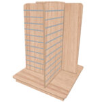 4-Way Slatwall Gondola Unit - Aurora Oak