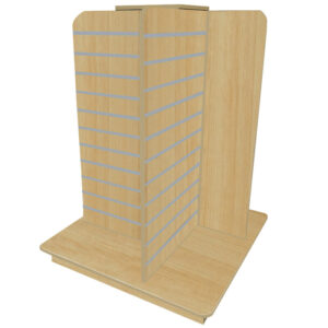 Irish Maple 4 Way Slatwall Gondola Display Island