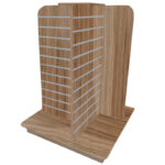4-Way Slatwall Gondola Unit - Light Walnut