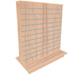 Slimline Slatwall Gondola Display Island - Aurora Oak