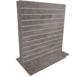 Slimline Slatwall Gondola Display Island - Concrete