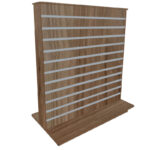 Slimline Slatwall Gondola Display Island - Light Walnut