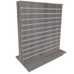Slimline Slatwall Gondola Display Island - Pino Grey