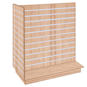 Aurora Oak T Shaped Slatwall Gondola with Aluminium Inserts