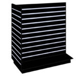 Black T-Shaped Slatwall Gondola Display with Aluminium Inserts