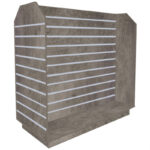 Tombstone H-Shaped Slatwall Gondola Unit - Concrete