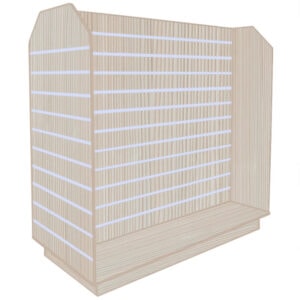 Slatwall Tombstone H-Shaped Gondola in Pino Beige with |Aluminium Inserts