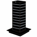 Black Slatwall Gondola Tower with Aluminium Inserts