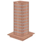 Denver Oak Slatwall Gondola Tower with Aluminium Inserts