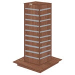Eternity Oak Slatwall Gondola Tower with Aluminium Inserts