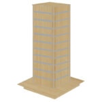 Irish Maple Slatwall Gondola Tower with Aluminium Inserts