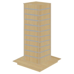 Irish Maple Slatwall Gondola Tower with Aluminium Inserts