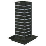 Jet Oak Slatwall Gondola Tower with Aluminium Inserts