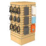 Flat Pack Slatwall Gondola Display in Maple