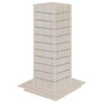 Pino Beige Slatwall Gondola Tower with Aluminium Inserts
