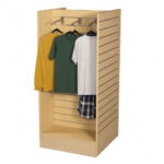 Small Flat Pack Slatwall H-Shaped Gondola in Maple