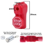 Slatwall Hook Security Stop Lock